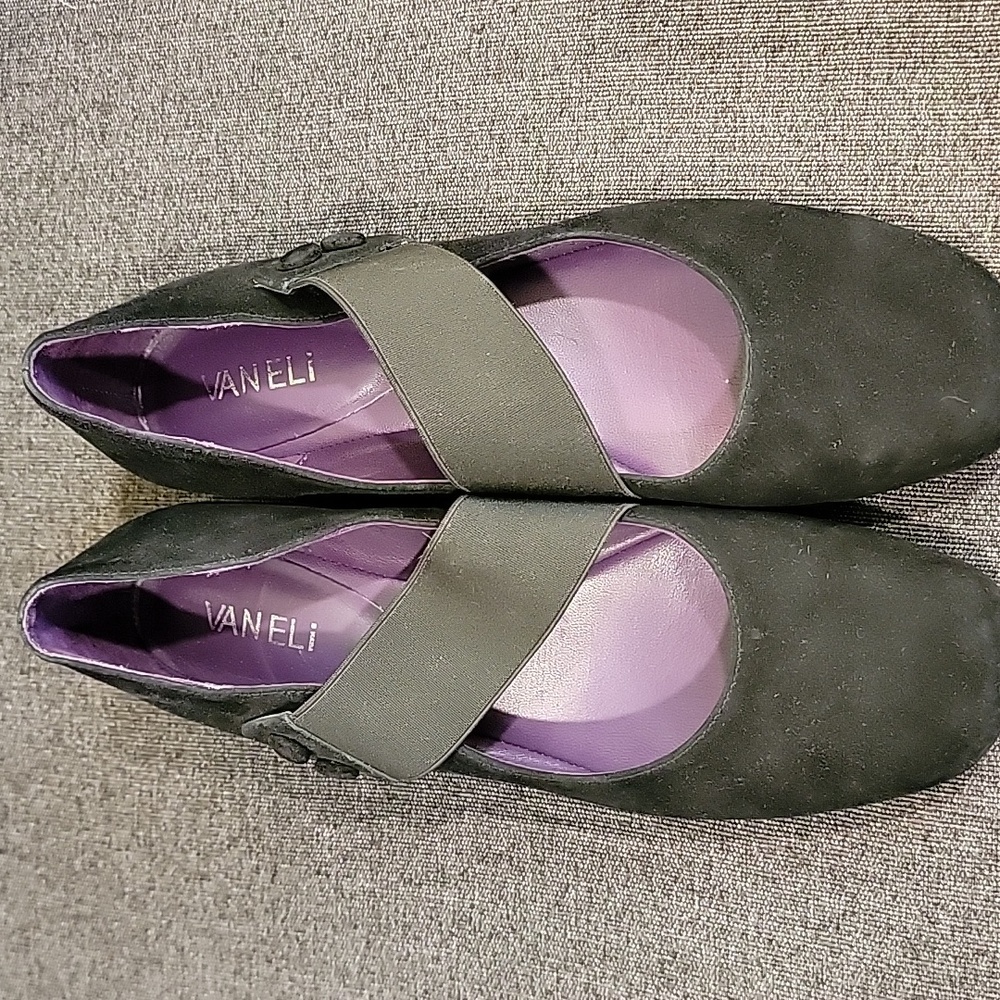 Vaneli Purple Collection Mabel Pumps Black Suede Size 9.5 - Picture 6 of 6